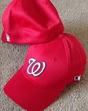 MLB Flex FITTED Lg/XL Washington NATIONALS Home RED Hat Cap Mesh
