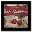 Rodney White Seek Happiness - Black Frame 15"x15" Art Print Poster Vintage