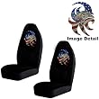 USA American Patriotic Bald Eagle w/ Flag Gem Crystal Studded Rhinestone Bling Car Truck SUV Front Universal-Fit Bucket Seat Covers - PAIR