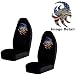 USA American Patriotic Bald Eagle w/ Flag Gem Crystal Studded Rhinestone Bling Car Truck SUV Front Universal-Fit Bucket Seat Covers - PAIR