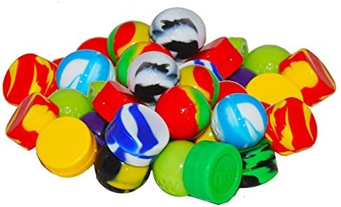 15 Non Stick Silicone BHO Oil Wax Ball + Jar Mixed Containers + Pin
