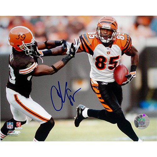 Steiner Sports NFL Chad Johnson Stiff Arm Autographed 8-by-10-Inch Photograph