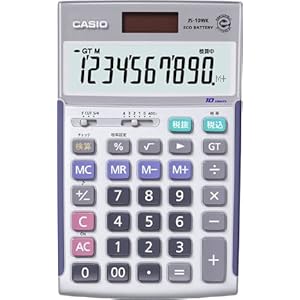 【クリックで詳細表示】CASIO ジャスト型電卓 検算タイプ10桁 JS-10WK