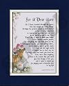 "For A Dear Aunt" Touching 8x10 Poem, Double-matted in Dark Blue Over White And Enhanced With Watercolor Graphics.