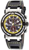 Chase-Durer Men's 224.2BY-LEA Trackmaster Pro Chronograph 2nd Edition Yellow-Stitched Leather Watch