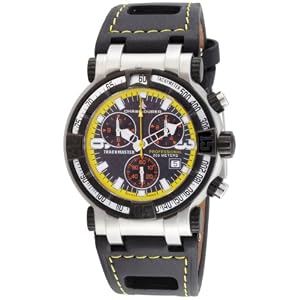 Buy Chase-Durer Mens 224.2BY-LEA Trackmaster Pro Chronograph 2nd Edition Yellow-Stitched Leather Watch by Amazon.com Store Card