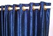 Ring Top / Grommet Top Navy Blue Velvet Curtains / Drapes / Panels