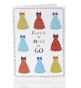 Age 60 Frock N Roll Birthday Card