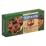Napoleon Rolled Anchovies with Capers in Olive Oil, 2-Ounce Tin (Pack of 25)