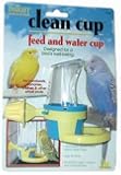 JW Pet Company Clean Cup Feeder and Water Cup Bird Accessory, Small, Colors may vary