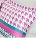 Girls Teen Kids Modern Comforter Bedding Set Pink Purple Aqua Blue Polka Dots Stripes Geometric Design with Owl Pillow. Includes Bonus Sleep Mask From Designer Home. (Full/Queen)