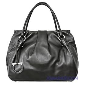Ferragamo Black Leather Nappa Bag 21-A067BK