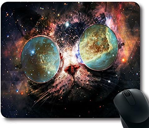 iMiMi Funny Space Cats Gaming Mouse Pad Non-Slip Computer Mouse Mat in 220mm*190mm*3mm (9"*7.5")