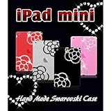 iPad mini 対応 カメリアハンドメイドスワロフスキーケース  クリア iPadmini アイパッドミニ アイパッド ミニ カバー au softbank タブレット デコ tpu