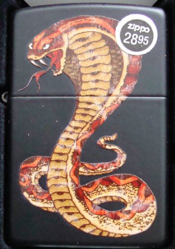 Zippo Lighter Cobra 6383 in Black Matte