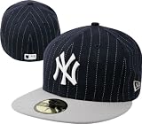 New York Yankees Fitted Hat: New Era 59FIFTY T Stripe 2 Fitted Hat