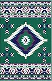 Southwestern Area Rug, Home Dynamix Premium Hunter Green