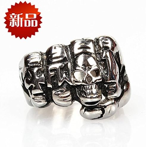 Fashion FreeZone GJ158 Europe and the club punk rock fist cross skeleton titanium ring finger Perfect Gift