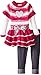 Little Lass Girls' 2 Piece Sweater Set Marled Stripe Sequin