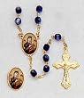 Crystal Rosary - Our Lady of Perpetual Help - 7mm Crystal Beads - 21in. Chain - Center Piece with Matching Lapel Pin - Gift Box Included - IMPORTED FROM ITALY