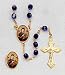 Crystal Rosary - Our Lady of Perpetual Help - 7mm Crystal Beads - 21in. Chain - Center Piece with Matching Lapel Pin - Gift Box Included - IMPORTED FROM ITALY