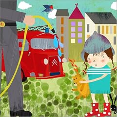 Poster 50 x 50 cm - "emma und die feuerwehr" von Elisandra - auch in anderen Gr��en und als Leinwandbild erh�ltlich