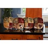 Wine Collage Dessert Plates - Set of 4