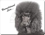 Black Poodle-With Love Computer Mouse Mat
