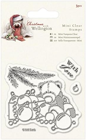Docrafts WE907905 Wellington Christmas Mini Clear Stamps 75 mm. x 75 mm. - Baubles