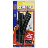 Life-Like Trains Power-Loc HO Scale Track - Right Hand Remote Control Switch, Steel