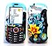 Blue Sky with Black Night Yellow Flower Butterfly Art Design Samsung U450 Intensity Snap on Cell Phone Case