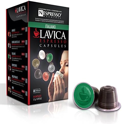 50 Count Nespresso Compatible Lavica ITALIANO Blend Medium Roast Single Serve Espresso Coffee - Compatible with Nespresso Machines