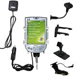 Car / Auto Multi Adapter Mount Holder GPS Navigation Kit for the HP iPAQ h4355 with built in charger - Gomadic Brand