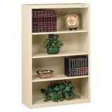 Four Shelf Steel Bookcase 131/2D Black