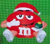 Red M&M Christmas five Ft. high Airblown Inflatable