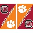 University of South Carolina and Clemson University - House Divided Flag - Garden Size