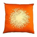 Thai Silk Decorative Pillow - Orange Dandelion
