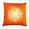 Thai Silk Decorative Pillow - Orange Dandelion
