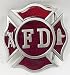 Fire Department Logo Enamel Pewter Buckle