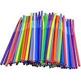 niceEshop(TM) 50pcs Flexible&Disposable Drinking Straw Random Color