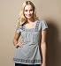 Pure Cotton Short Sleeve Crochet Trim Top
