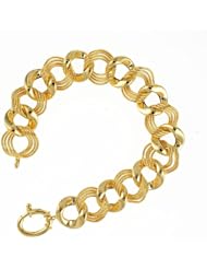 14KT Yellow Mixed Link Bracelets Length = 7.5