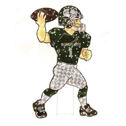 Michigan State Spartans NCAA Light-Up Animated Player Lawn Decoration (44)