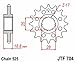 JT Sprockets JTF704.17 17T Steel Front Sprocket , black