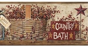 Amazon.com - Country Bath with Outhouses Wallpaper Border - Bathroom ...