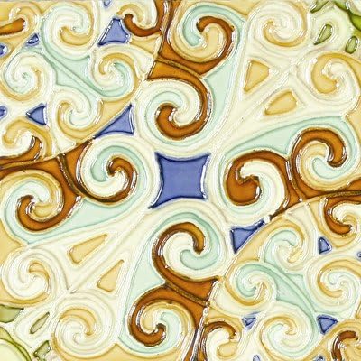 Mission 6" x 6" Hand-Painted Ceramic Decorative Tile in Remolinos