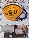 Y.A. Tittle Hand Signed LSU Tigers Mini Helmet - Autographed College Mini Helmets