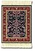 Lextra® (Deep Blue Bergamo), CoasterRug®, navy, red and gold, 5.5