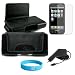 51HYqcgf02L. SL75  Android Phone OS Samsung Galaxy Apollo SmartPhone Models ( Samsung i5700 Galaxy i5500 Galaxy Apollo i5800 Galaxy III i5801 Galaxy Apollo i7500 ) Accessories KIT: Black Leather Case Holster with Optional Belt Clip & Attached Leather Button Latch + Live * Laugh * Love Vangoddy Wrist Band!!!
