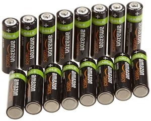 AmazonBasics AA NiMH Precharged Rechargeable Batteries (16 Pack, 2000 mAh)